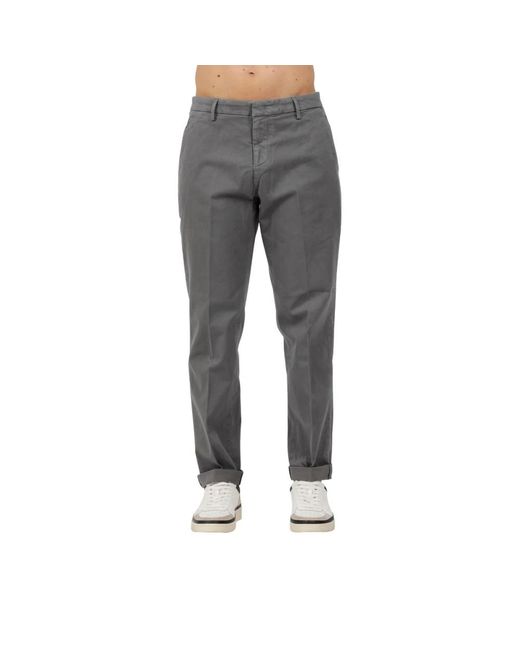 Dondup Broeken ,Grijs ,Katoen Gaubert Relax Broek in het Gray voor heren