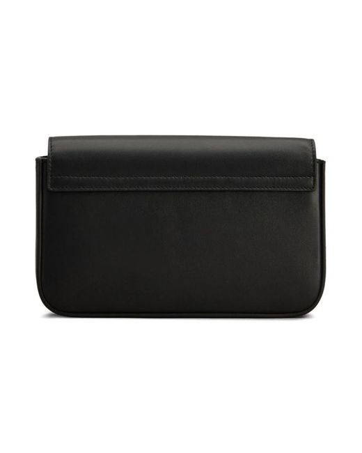 Tod's Black Schwarze Tasche Mit Kettenriemen Und Klappe