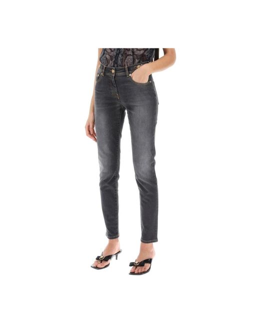 Jeans > slim-fit jeans Versace en coloris Gray