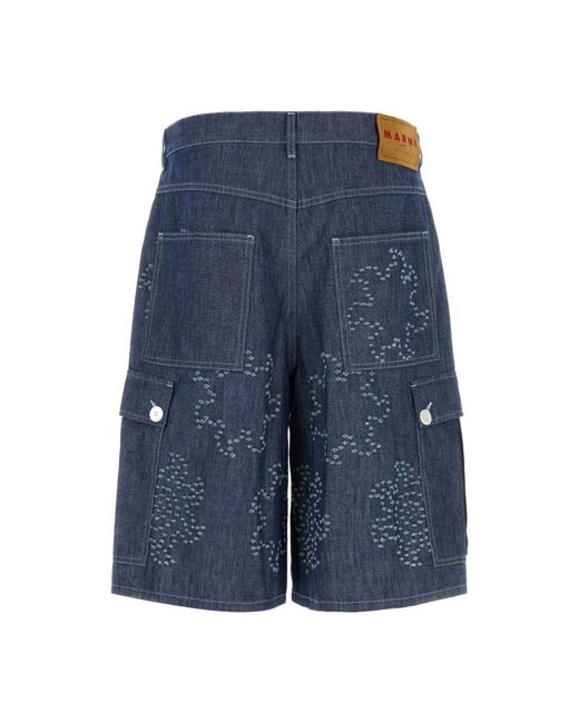 Marni Blue Denim Shorts for men