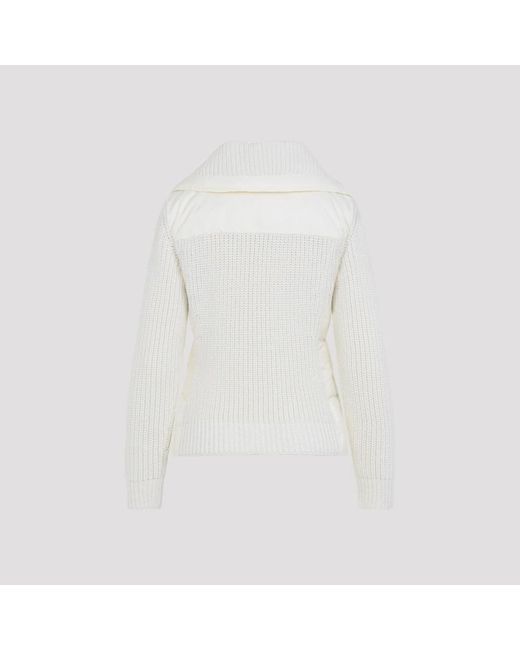 Moncler White Grenoble Virgin Wool Jacket
