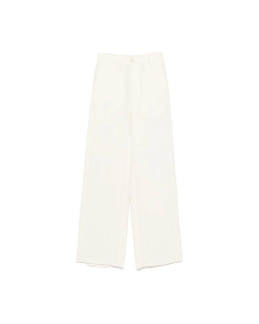 Barena White Wide Trousers