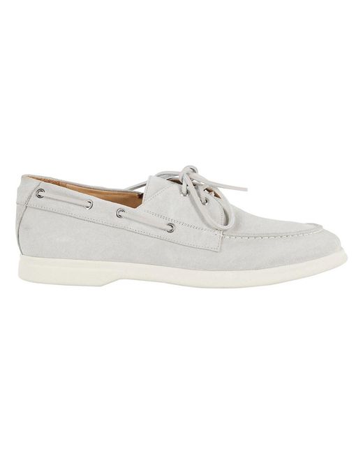 Tagliatore White Boat Shoes for men