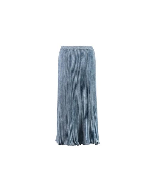 Michael Kors Rokken ,Blauw ,Geplooide Midi Rok in het Blue