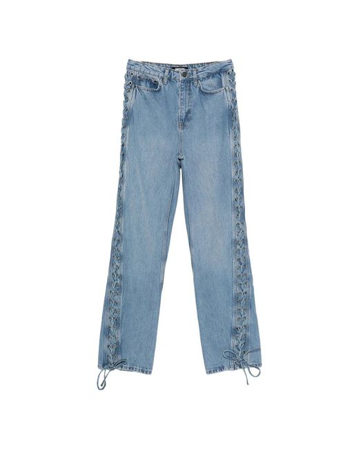 ROTATE BIRGER CHRISTENSEN Blue Straight Fit Jeans