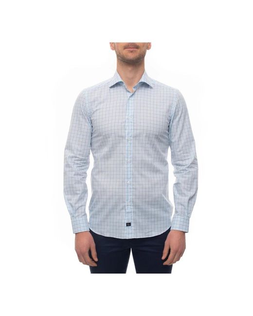 Fay Casual Overhemden in het Blue voor heren