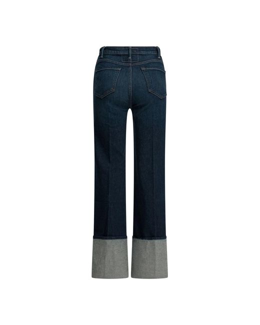 Mother Blue Straight Jeans
