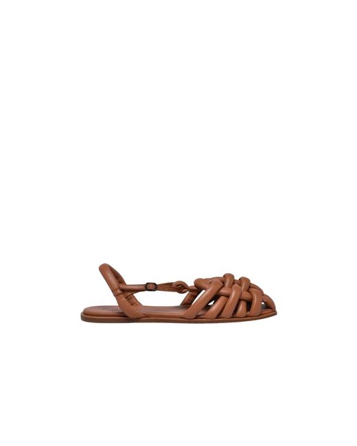 Hereu Brown Flat Sandals