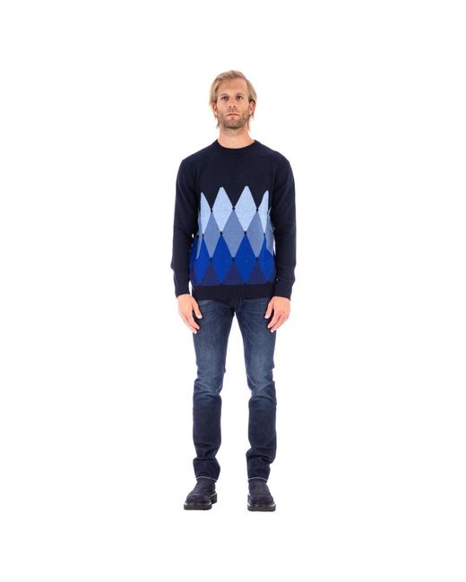 Ballantyne Blue Round-Neck Knitwear for men