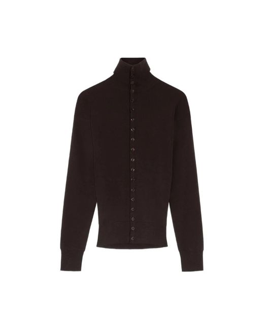 Lemaire Buttoned Fitted Cardigan in het Black