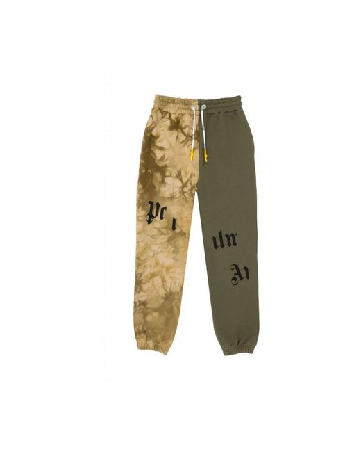 Palm Angels Green Sweatpants for men