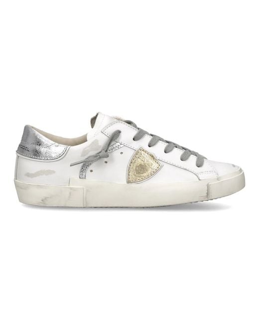 Philippe Model Schoenen ,Wit ,Katoen Prsx Tennis in het White