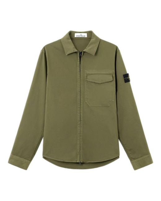 Stone Island Green Light Jackets for men