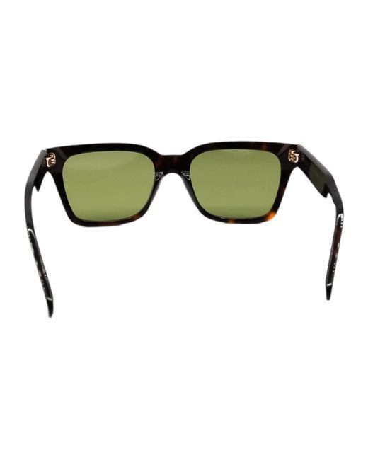 Retrosuperfuture Black Grüne havana rechteckige sonnenbrille