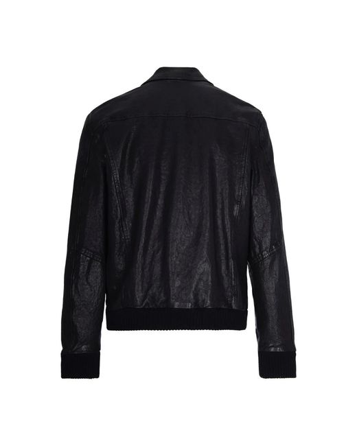 DFOUR® Black Leather Jackets for men