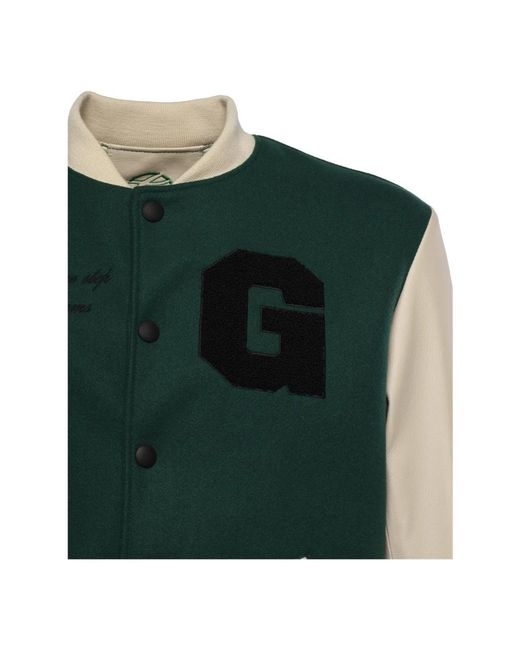Giuliano Galiano Green Bomber Jackets for men