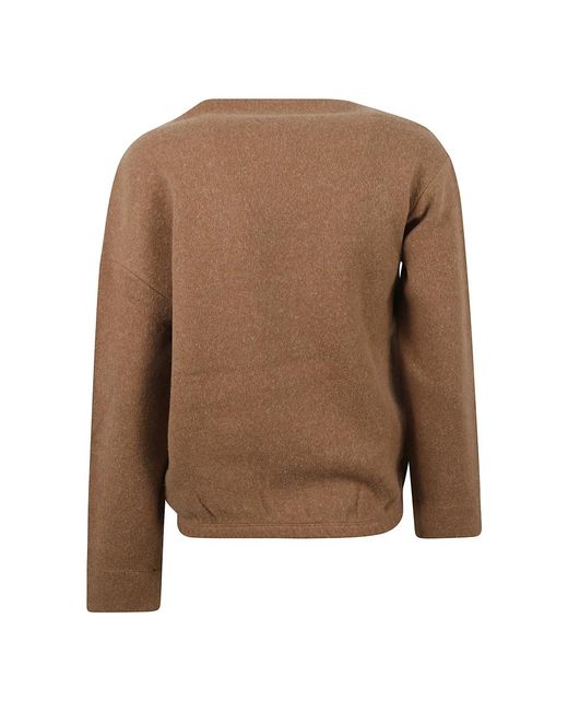 Max Mara Brown Round-Neck Knitwear
