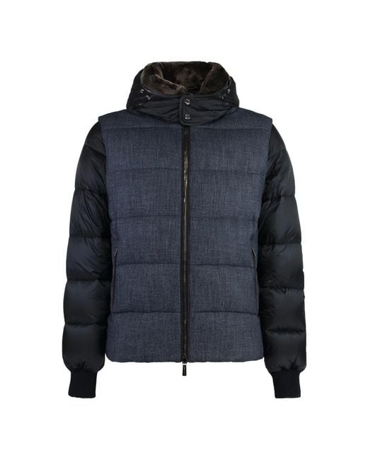 Moorer Down Jackets in het Blue voor heren