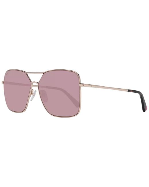 WEB EYEWEAR Purple Roségold verspiegelte sonnenbrille für frauen