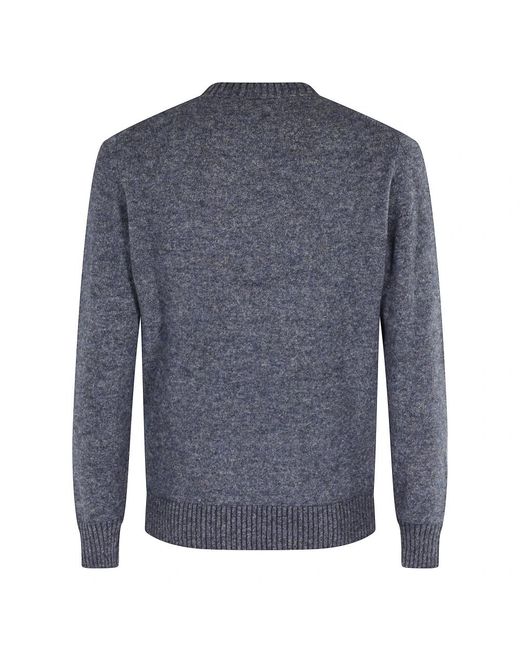 Kangra Blue Round-Neck Knitwear for men
