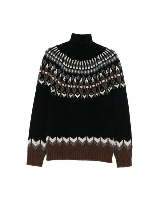 Dondup Truien & Vesten ,Veelkleurig ,Turtle Neck Sweater in het Black voor heren