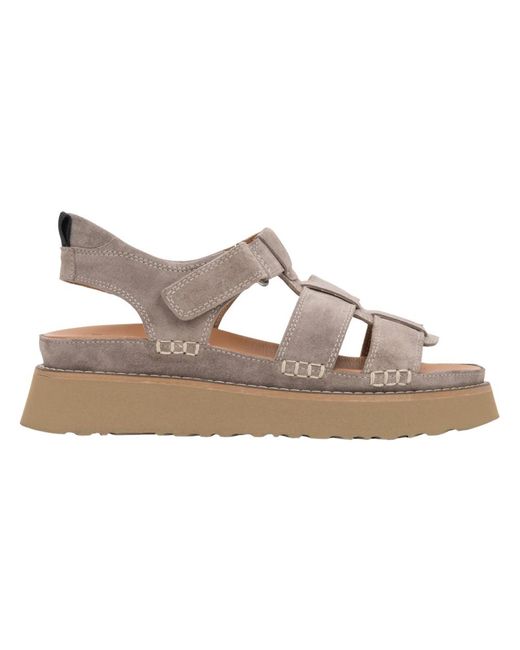 ESTRO Gray Plateau-Sandalen