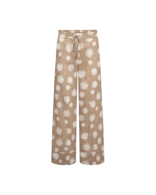 Seductive Wide Trousers in het Natural