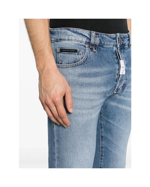 Jeans > slim-fit jeans Philipp Plein pour homme en coloris Blue