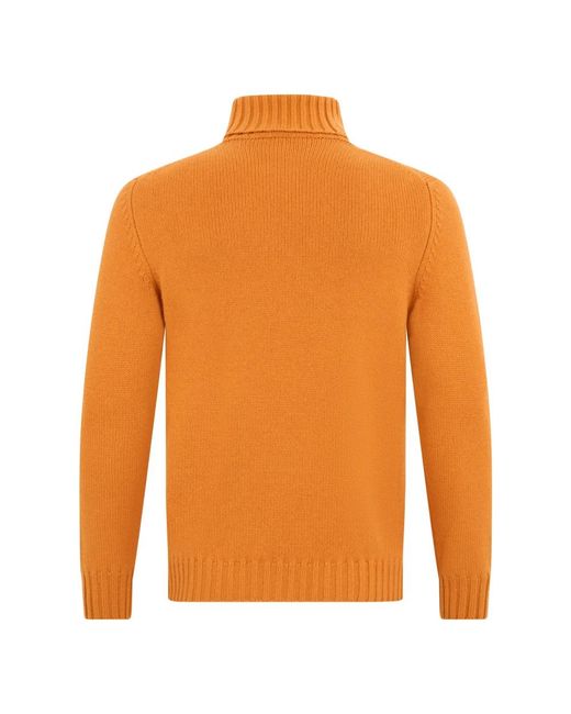 Fedeli Rollkragenpullover in Orange für Herren