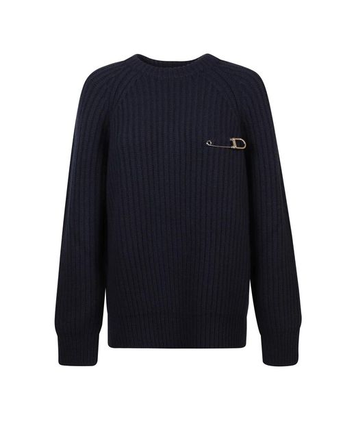 Prada Blue Wollmischpullover