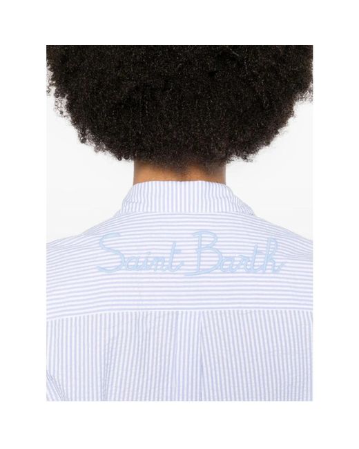 Blouses & shirts > shirts Saint Barth en coloris Blue
