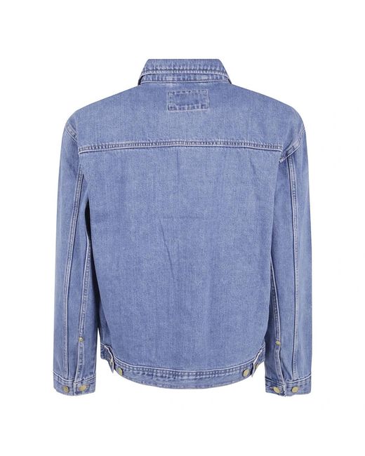 Dickies Jassen ,Blauw ,Denim Geplooide Denim Jas in het Blue voor heren