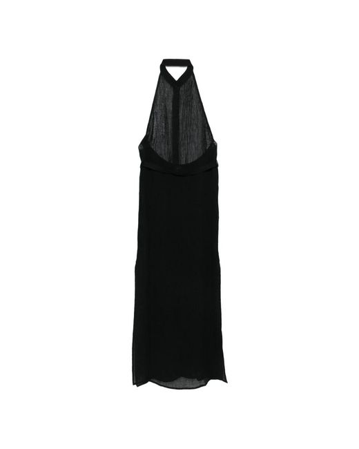 LeKasha Kleedjes ,Zwart ,Zwarte Jurk Met Open Rug in het Black
