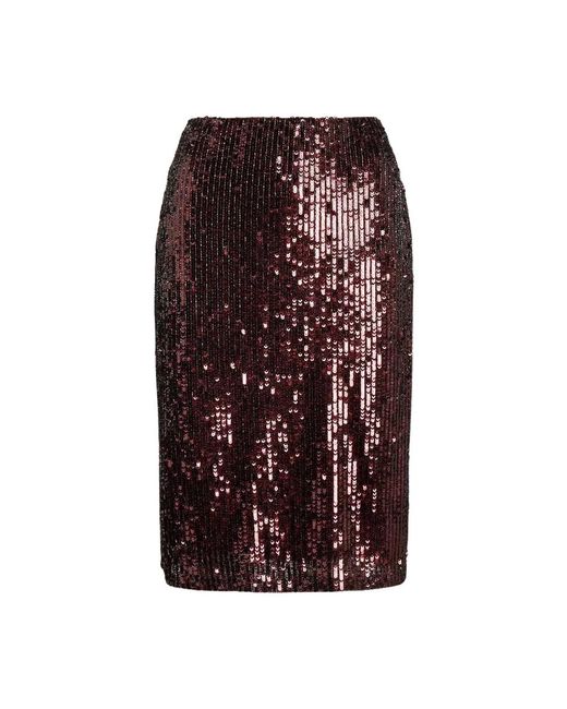 Ralph Lauren Purple Bleistiftrock mit pailletten