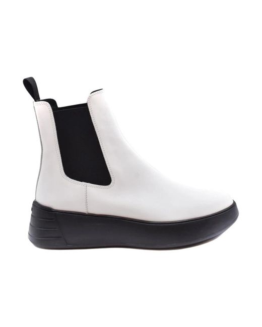 Hogan White Chelsea Boots