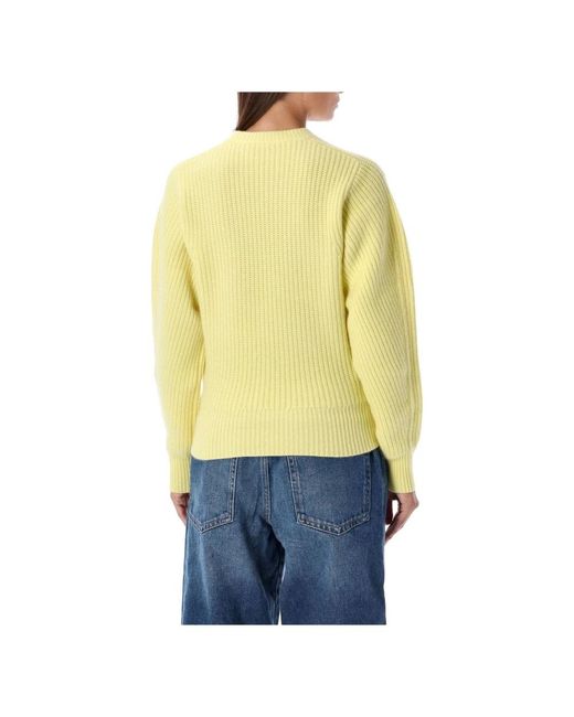 Isabel Marant Yellow Round-Neck Knitwear