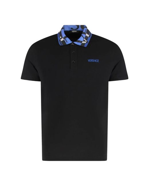 Polo Shirts Versace de hombre de color Black