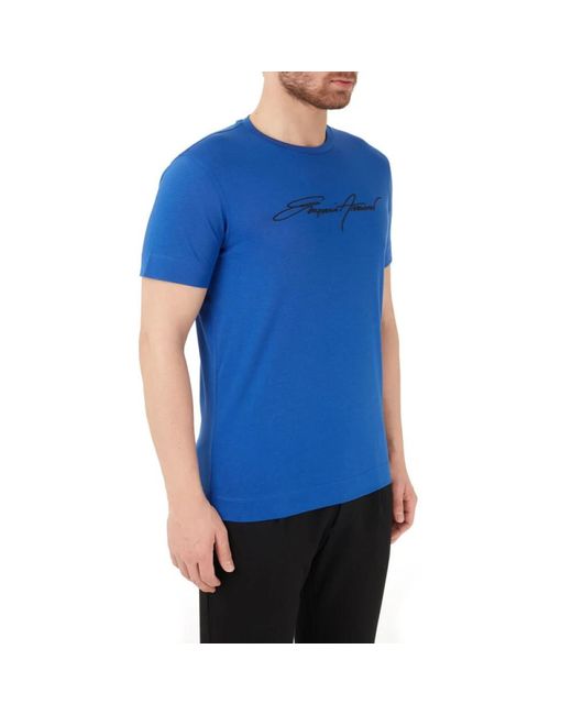Emporio Armani Blue T-Shirts for men