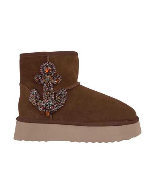 Alma En Pena. Brown Winter Boots