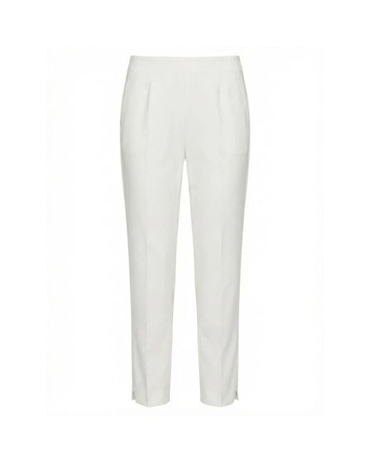 Peserico White Slim-Fit Trousers