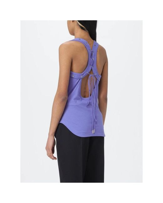 The Attico Purple Sleeveless Tops