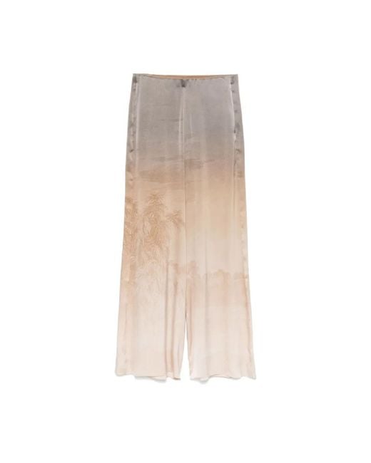 Pierre Louis Mascia Wide Trousers in het Natural