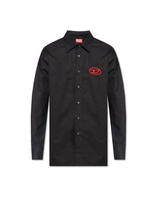 DIESEL Dou-Plain Shirt in het Black voor heren