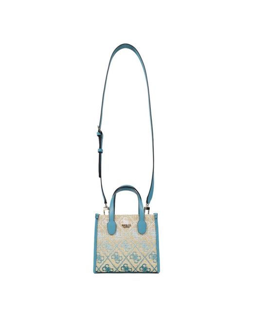 Guess Blue Mini 2 fächer tote tasche
