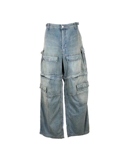 Balenciaga Wide Jeans in het Blue