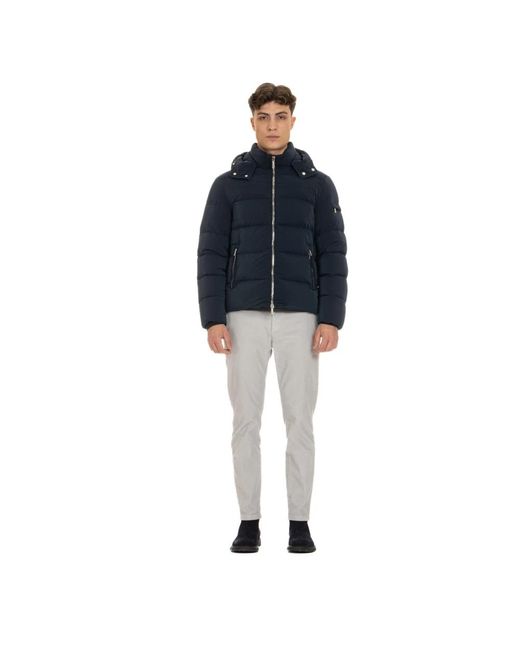 Moorer Blaue bomberjacke brett-os stil in Blue für Herren