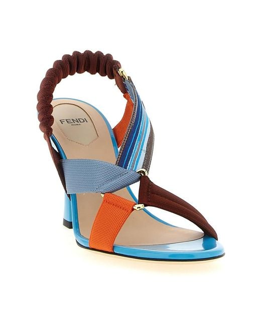 Fendi Blue Colibrì Sandale