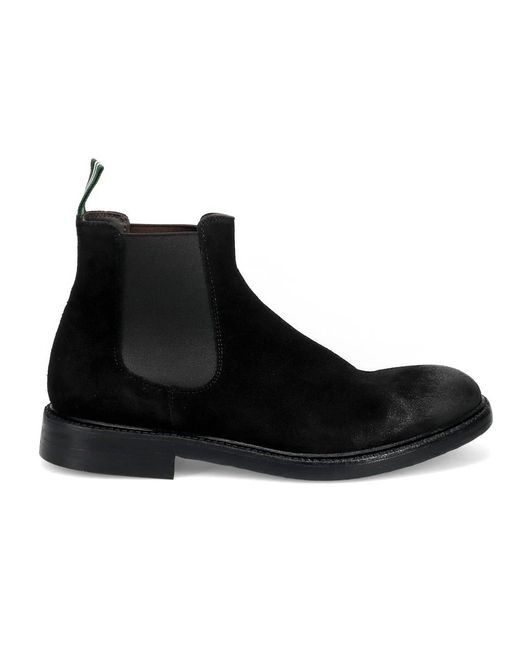 Green George Black Chelsea Boots for men