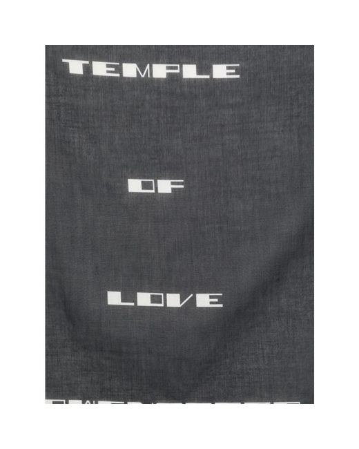 Rick Owens Black Scarves for men