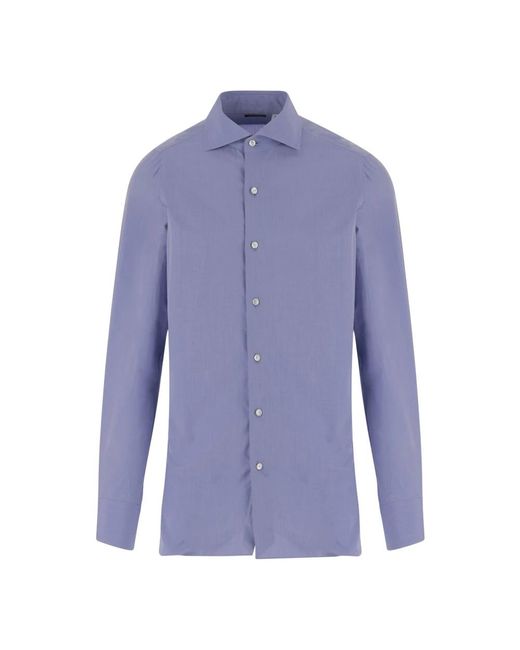 Finamore 1925 Blue Formal Shirts for men